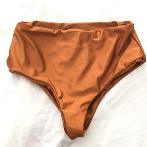 Soft Amber High Waisted Swim Bottoms